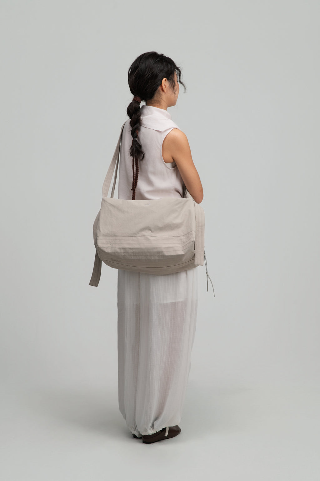 Large Loaf Nylon Bag (Light Grey)