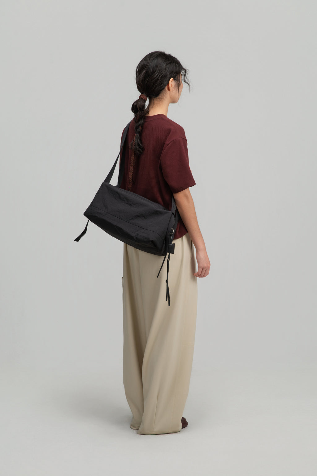 Medium Loaf Nylon Bag (Dark Grey)