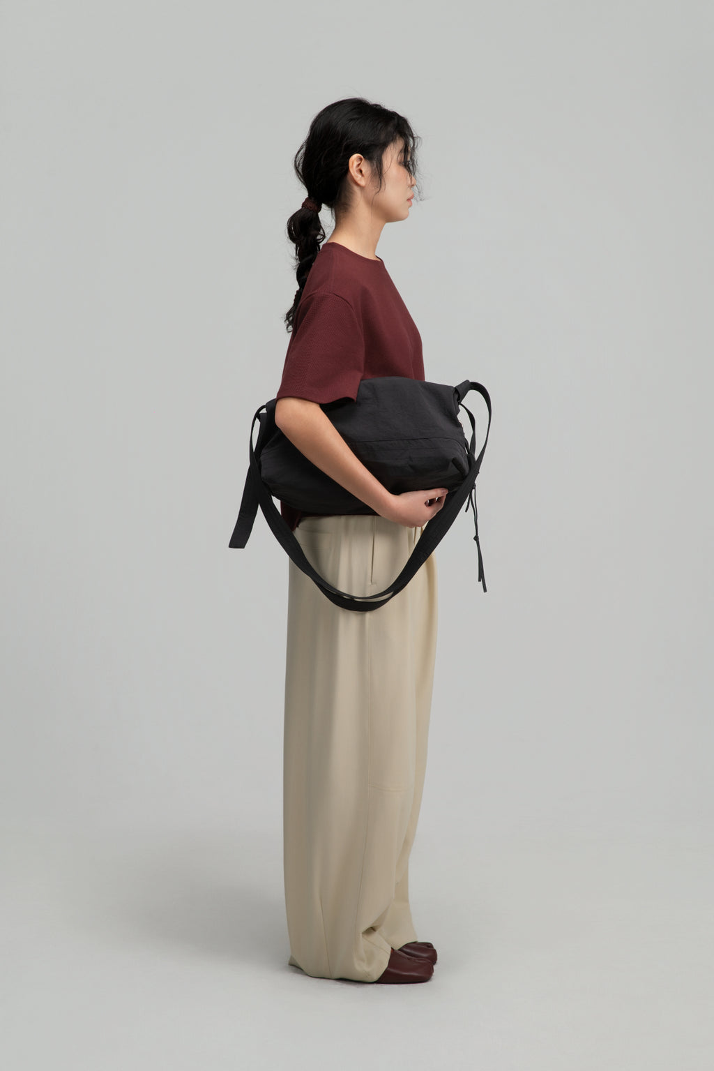 Medium Loaf Nylon Bag (Dark Grey)