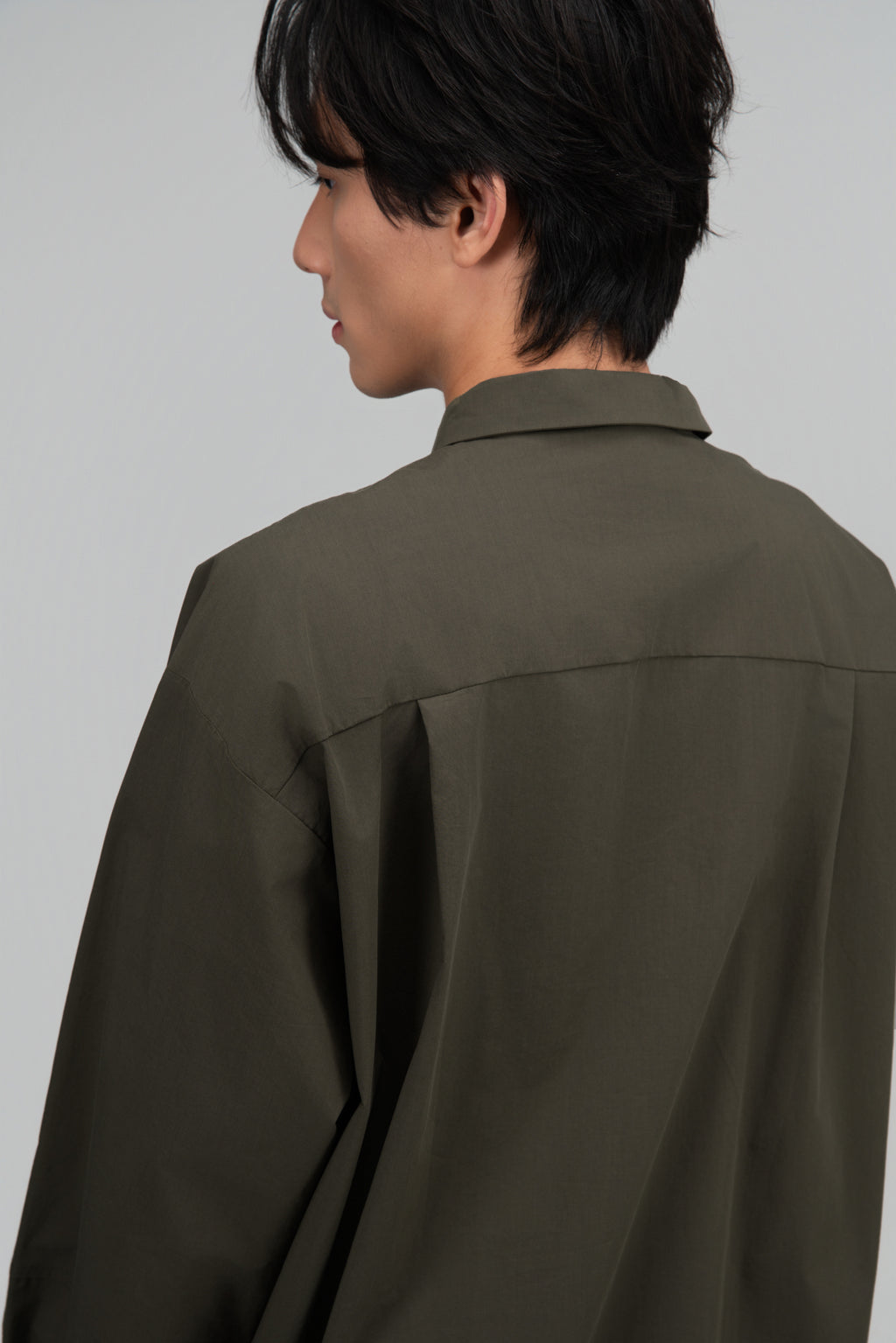 Gender Neutral Skipper Collar Long Sleeve Shirt (Forest)
