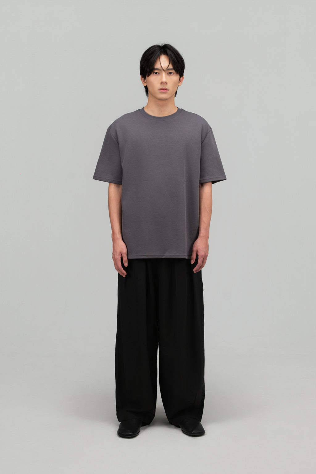 Gender Neutral Boxy Tee 'Practices of Simplicity' (Dark Grey)