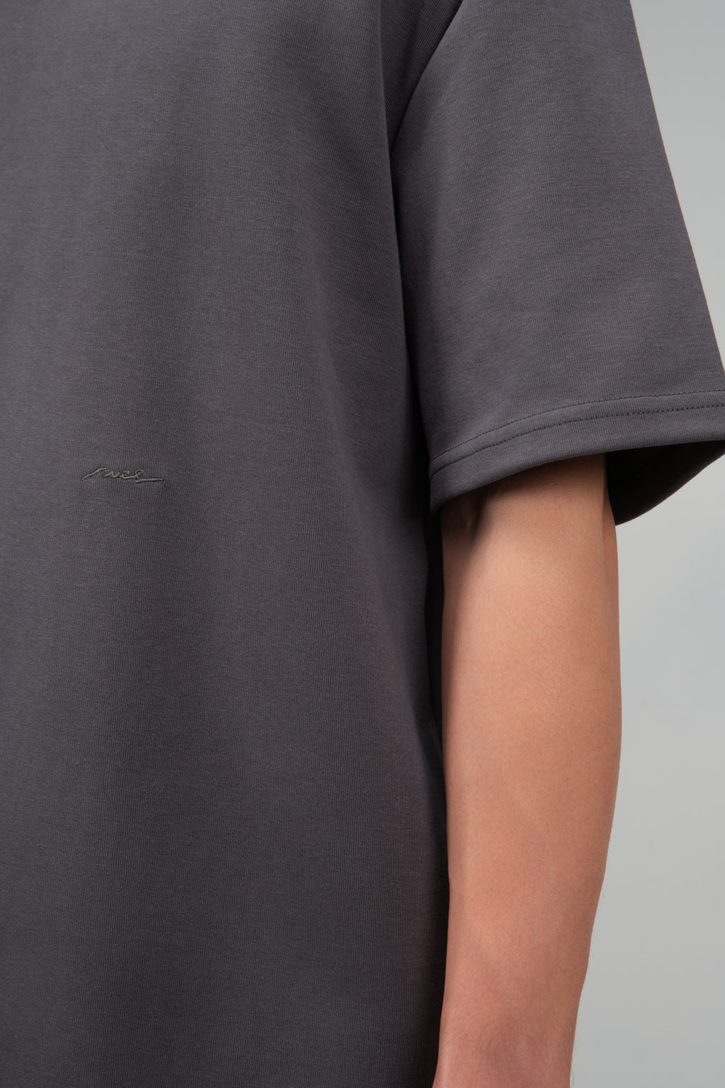 Gender Neutral Boxy Tee 'Practices of Simplicity' (Dark Grey)