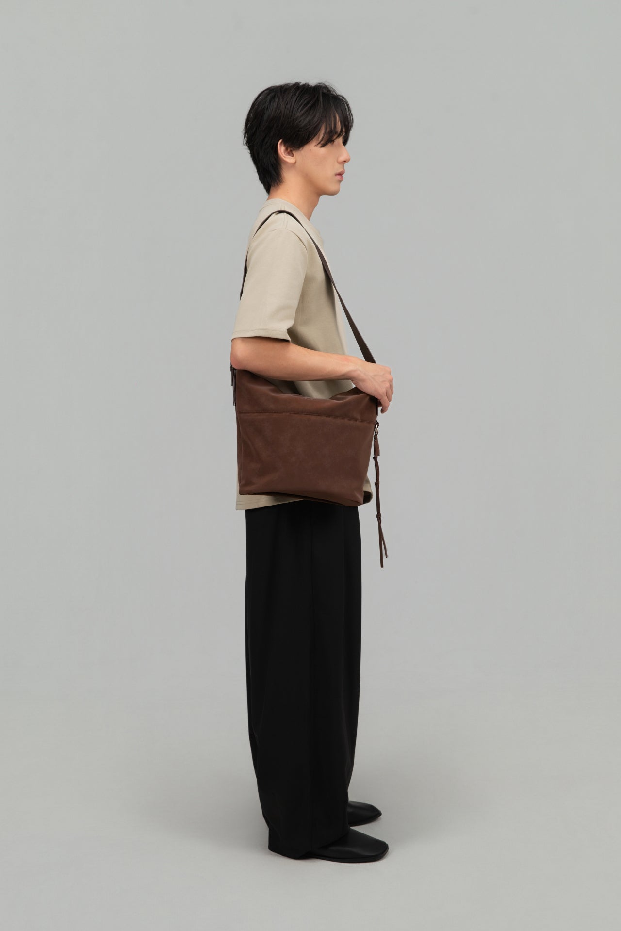 Small Soft Snow Leather Bag (Brown)