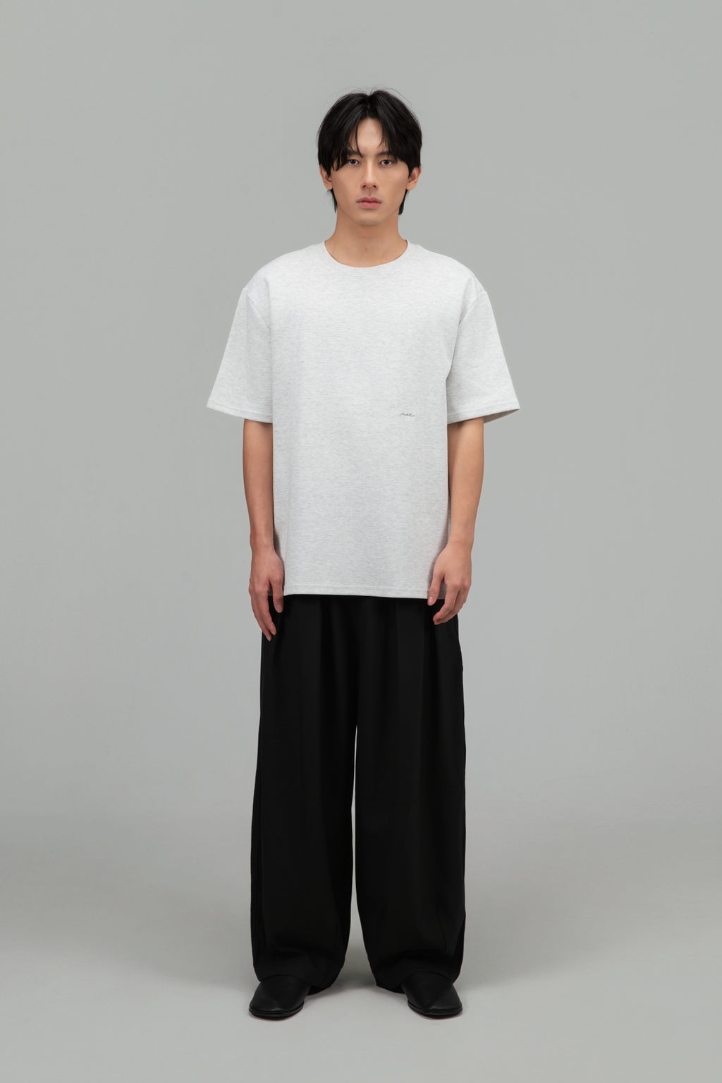 Gender Neutral Boxy Tee 'Born to be Simplicitist' (Grey Grain)