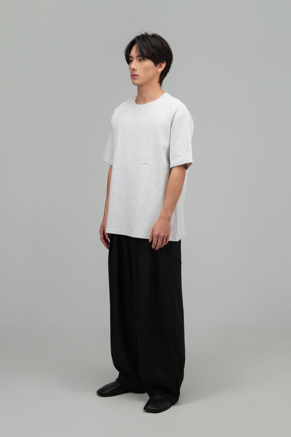 Gender Neutral Boxy Tee 'Born to be Simplicitist' (Grey Grain)