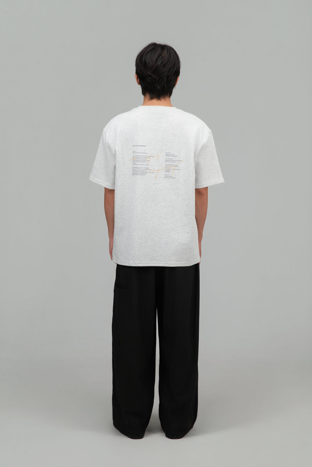 Gender Neutral Boxy Tee 'Born to be Simplicitist' (Grey Grain)