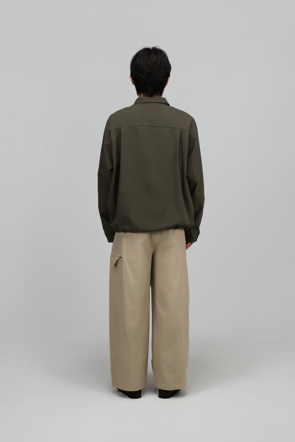 Gender Neutral Skipper Collar Long Sleeve Shirt (Forest)