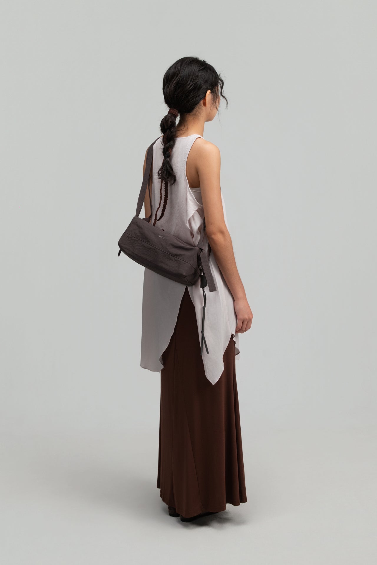 Small Loaf Nylon Bag (Light Grey)