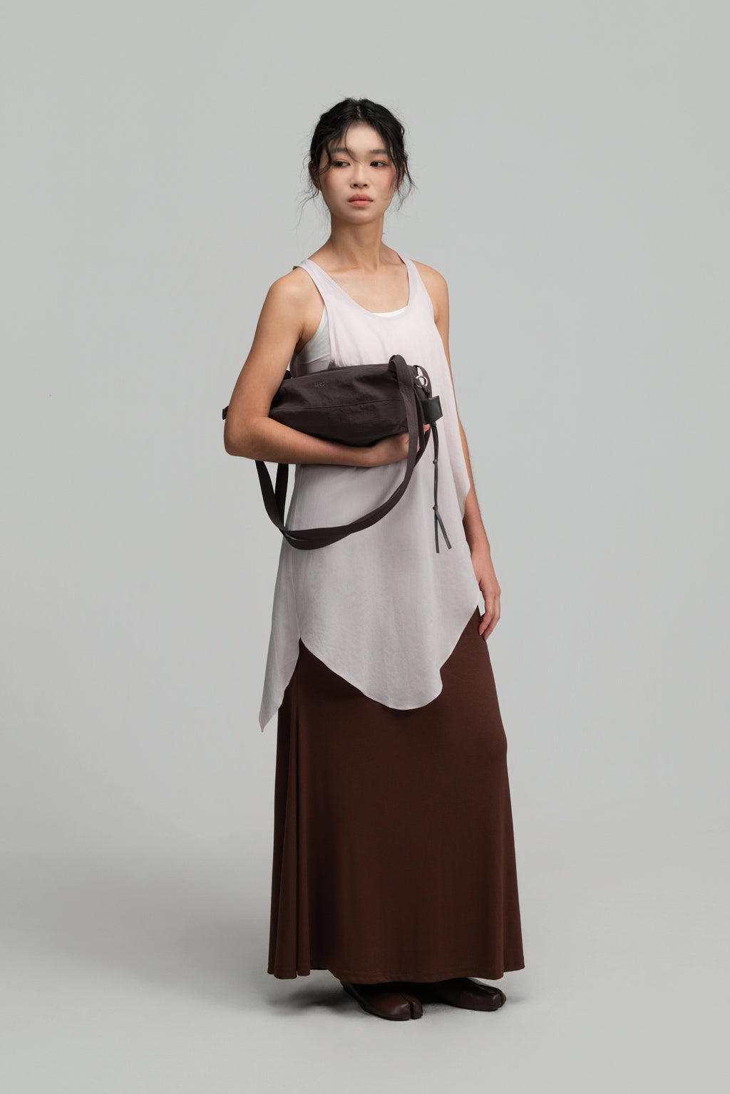 Small Loaf Nylon Bag (Light Grey)