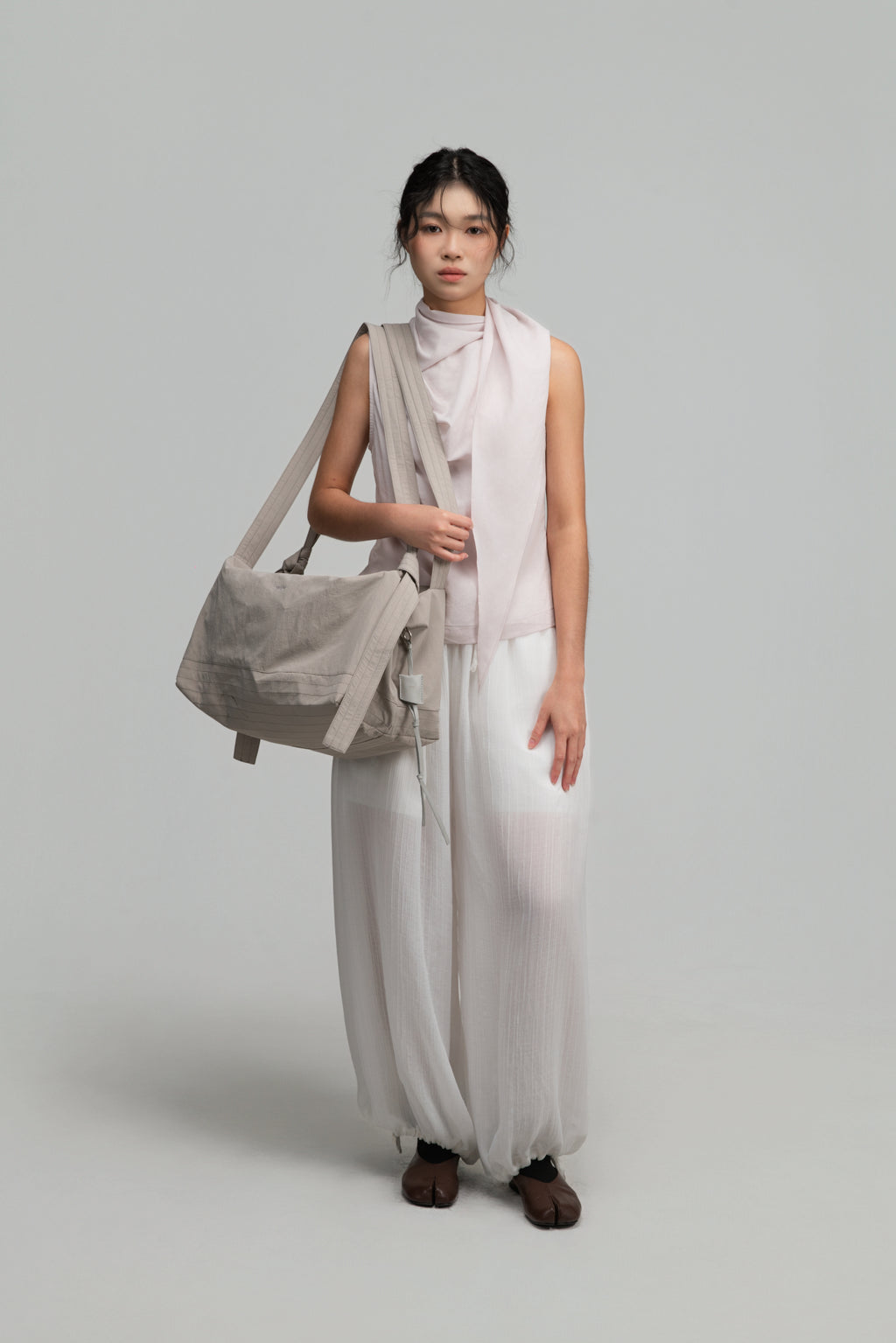 Large Loaf Nylon Bag (Light Grey)