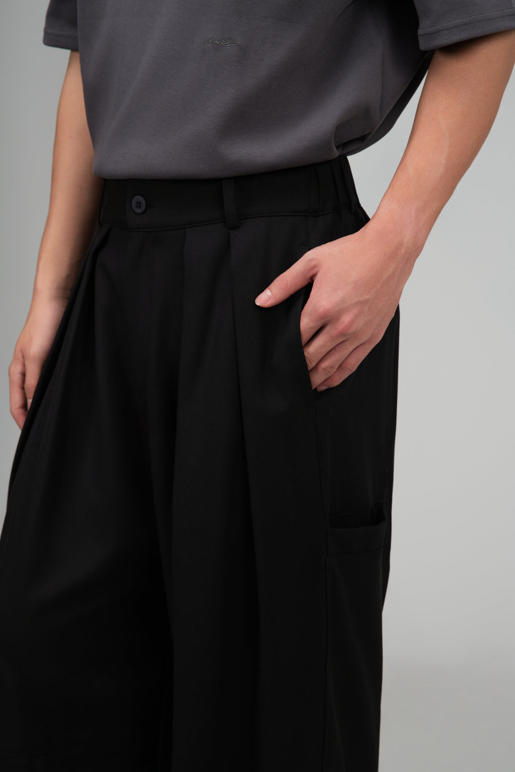 Gender Neutral Cocoon Trousers (Poly / Black)