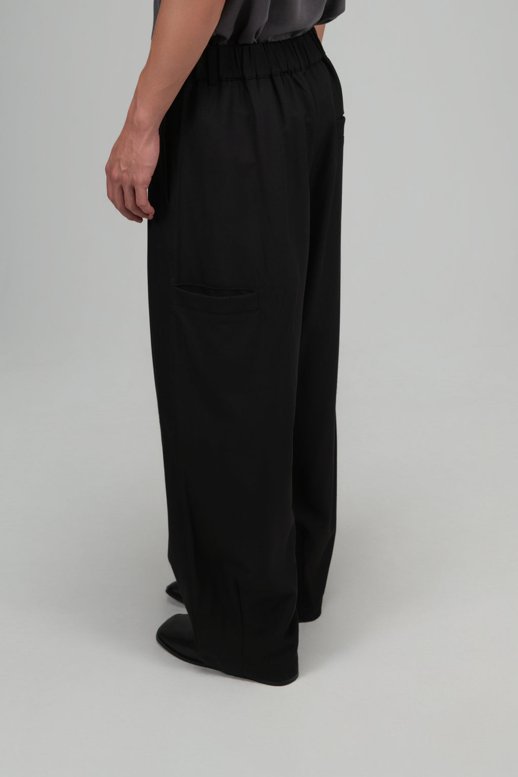 Gender Neutral Cocoon Trousers (Poly / Black)