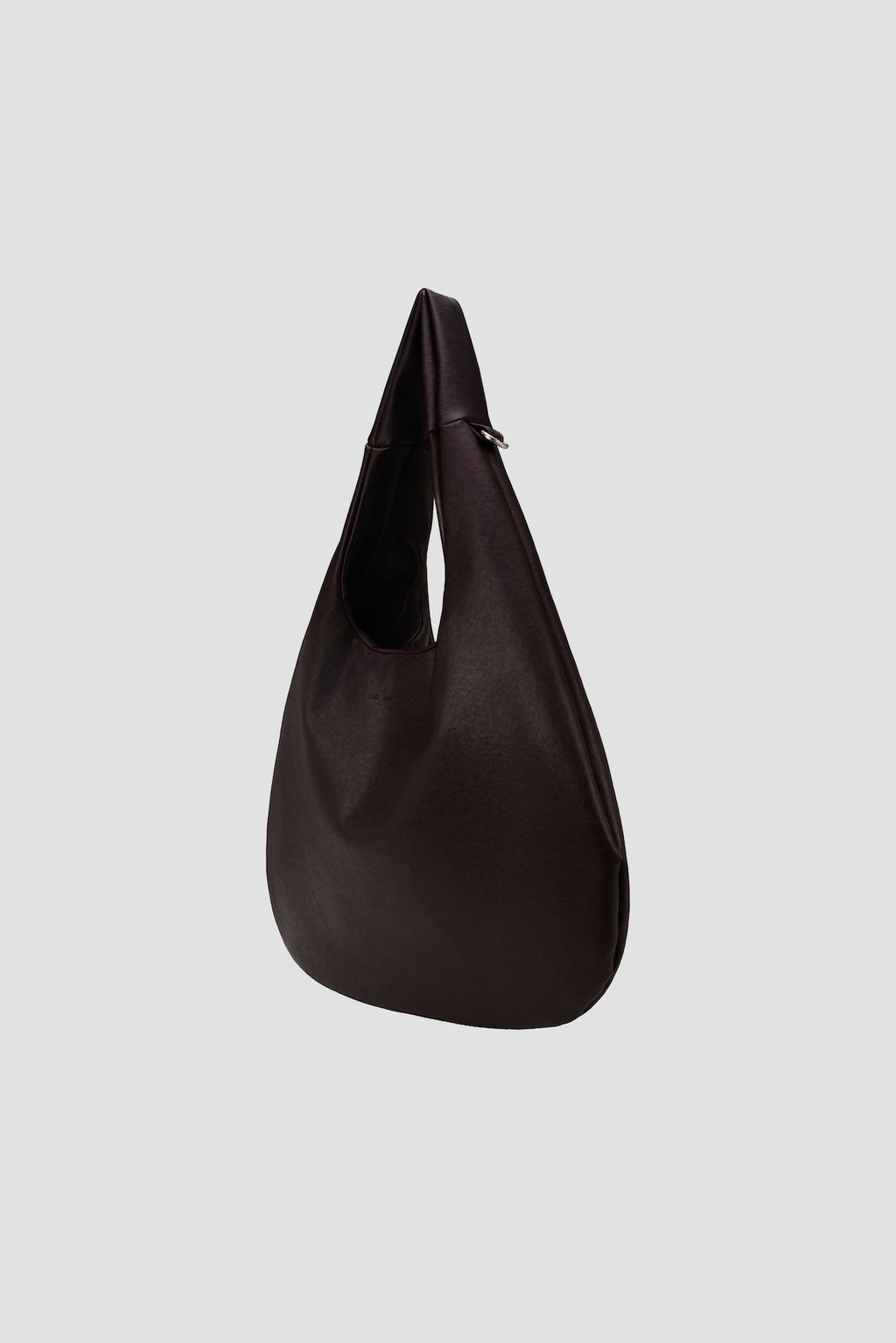 Medium Egg Leather Tote (Dark Brown)
