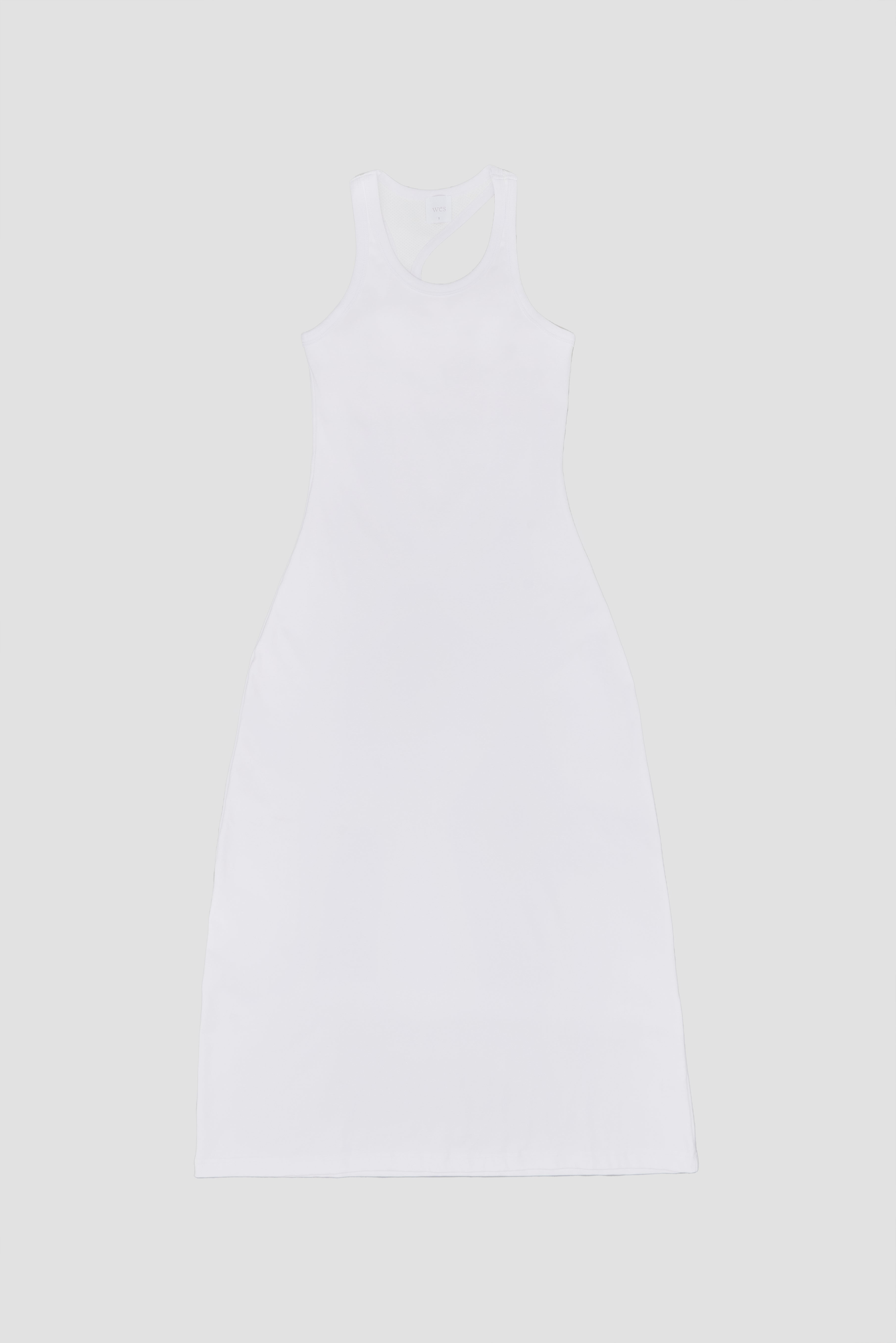 Classic - Irregular Back Tank Bra Dress (White)