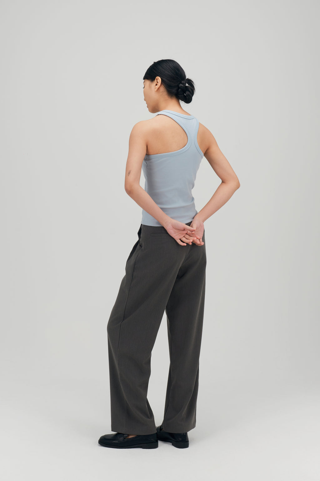 Classic - Irregular Back Tank Bra Top (Blue)