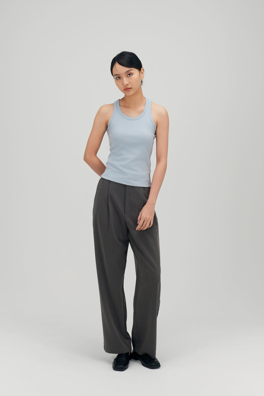 Classic - Irregular Back Tank Bra Top (Blue)