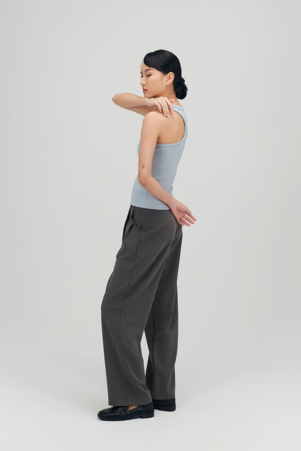 Classic - Irregular Back Tank Bra Top (Blue)