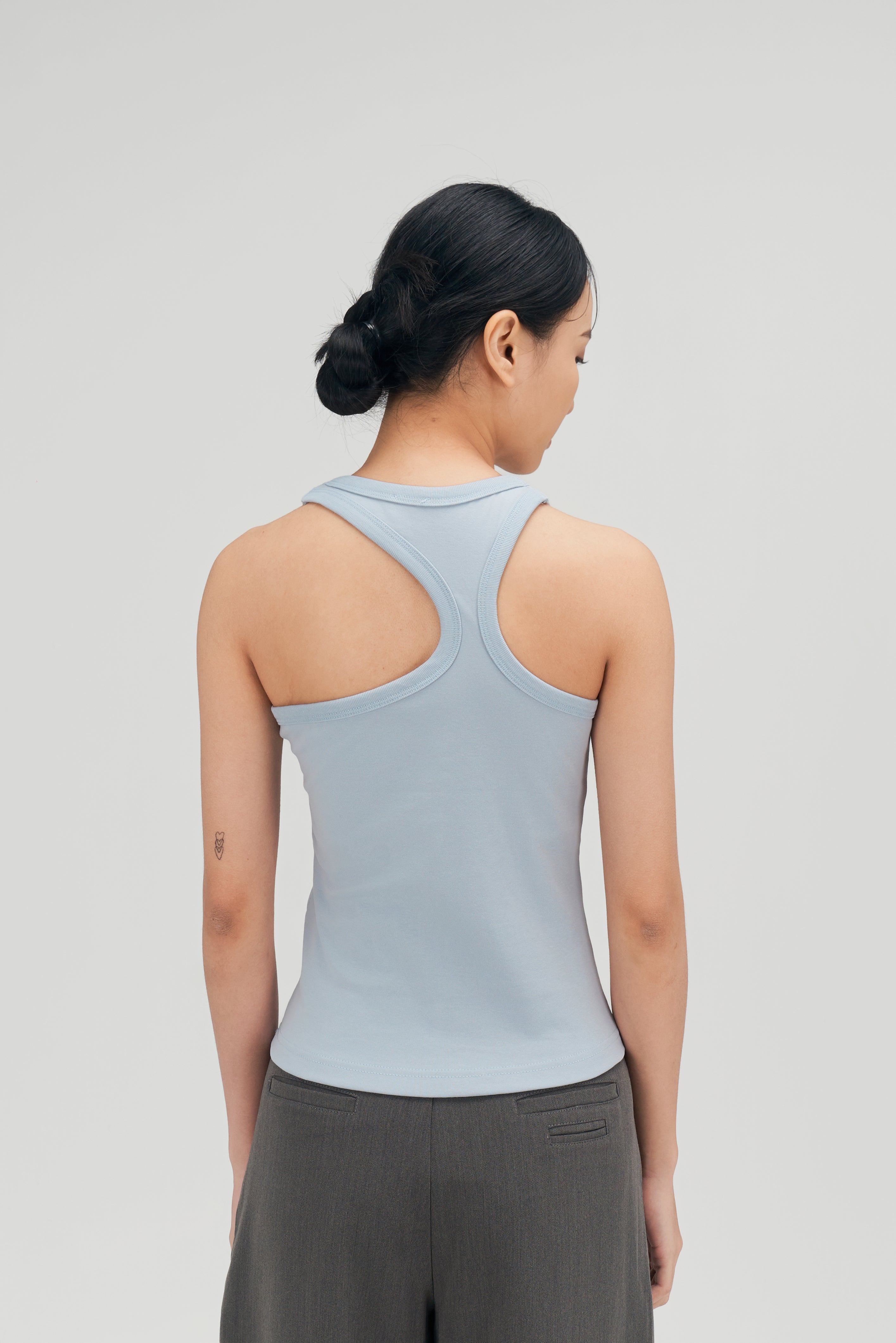 Classic - Irregular Back Tank Bra Top (Blue)