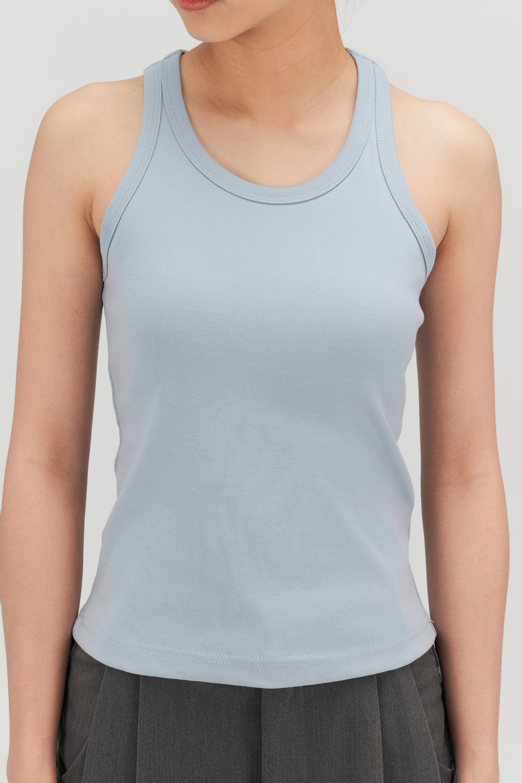 Classic - Irregular Back Tank Bra Top (Blue)