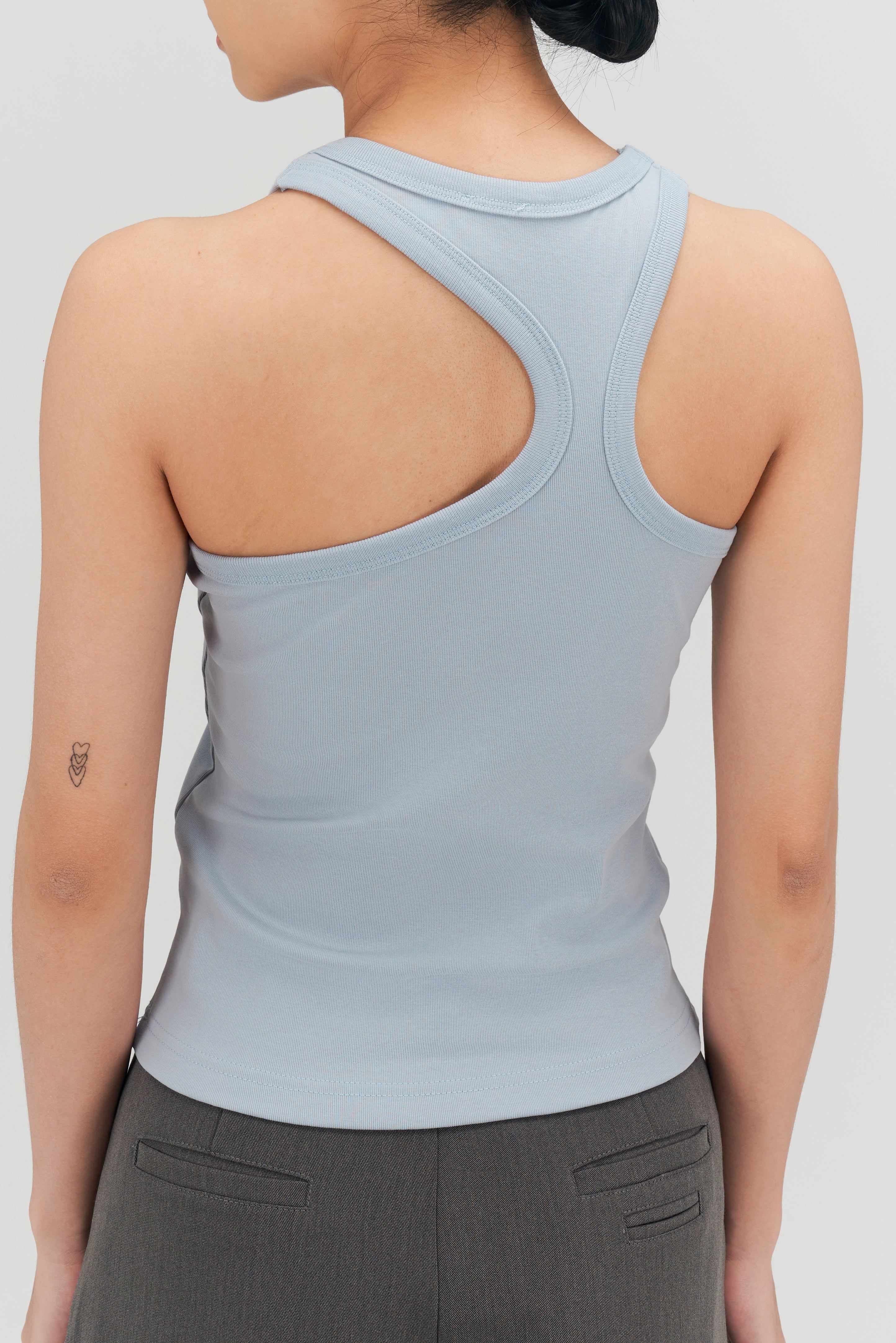 Classic - Irregular Back Tank Bra Top (Blue)