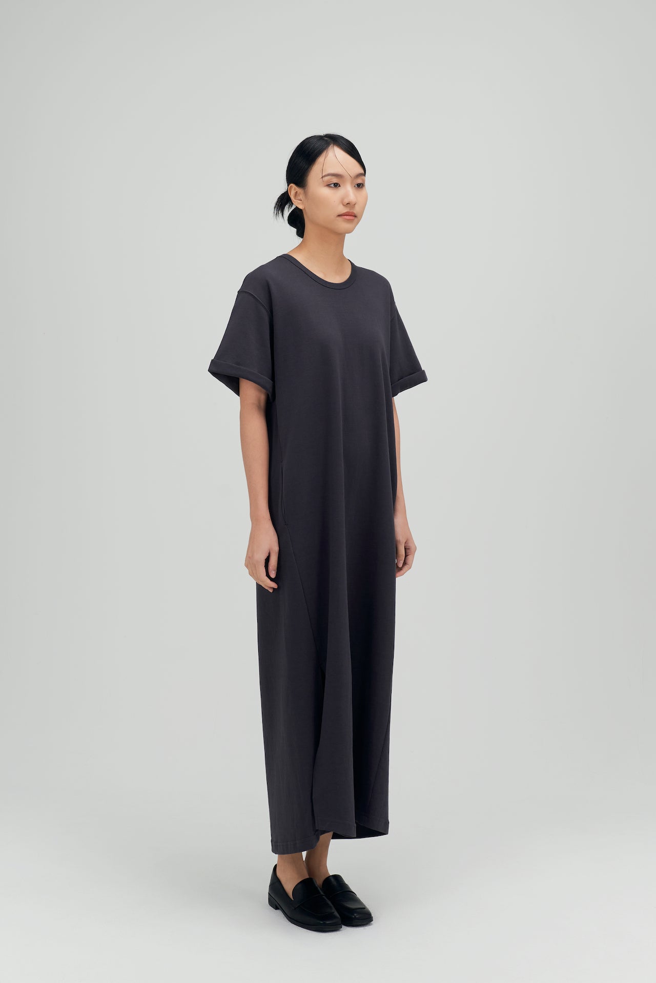 Classic - Cloud Cotton Long Dress (Dark Grey)