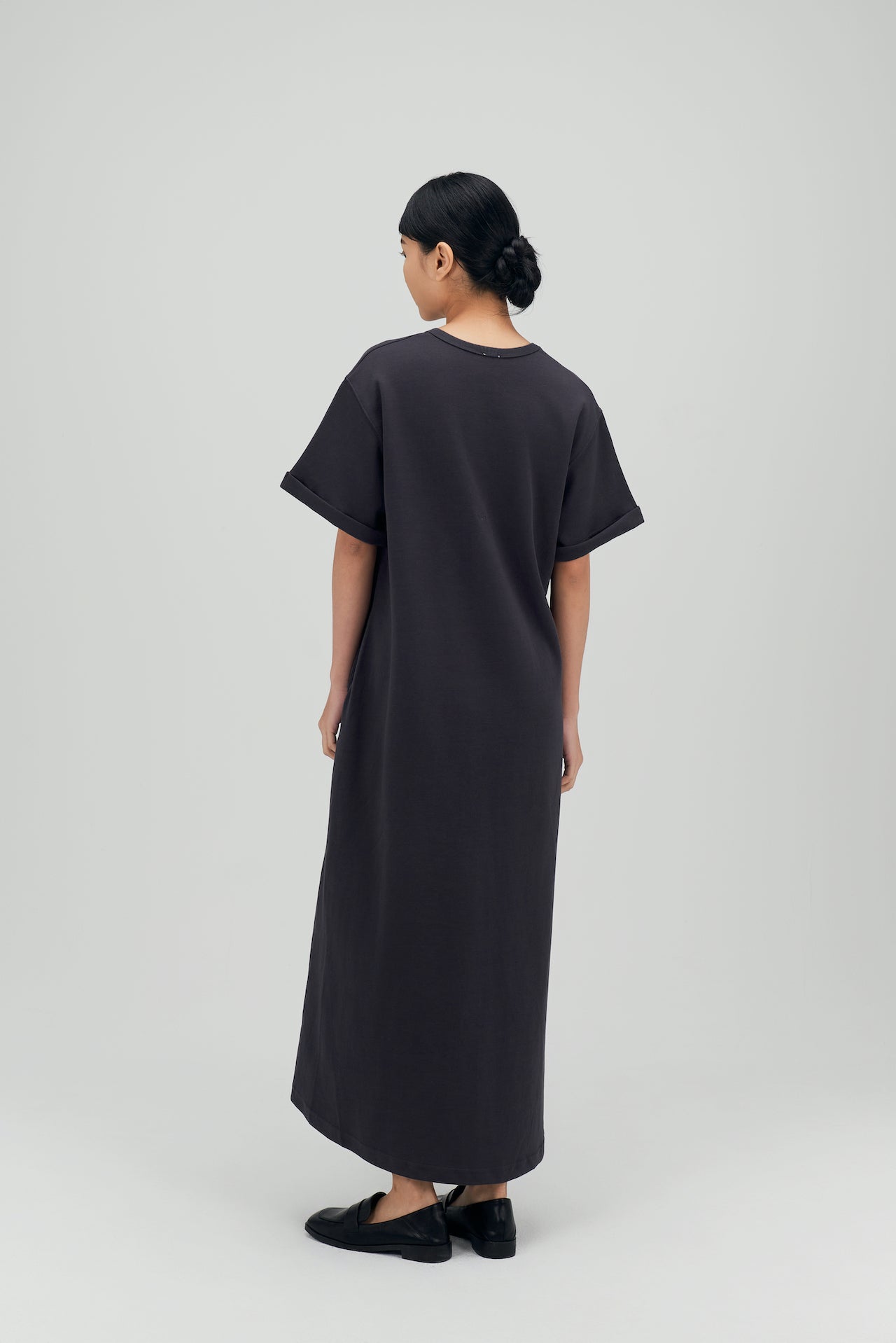 Classic - Cloud Cotton Long Dress (Dark Grey)