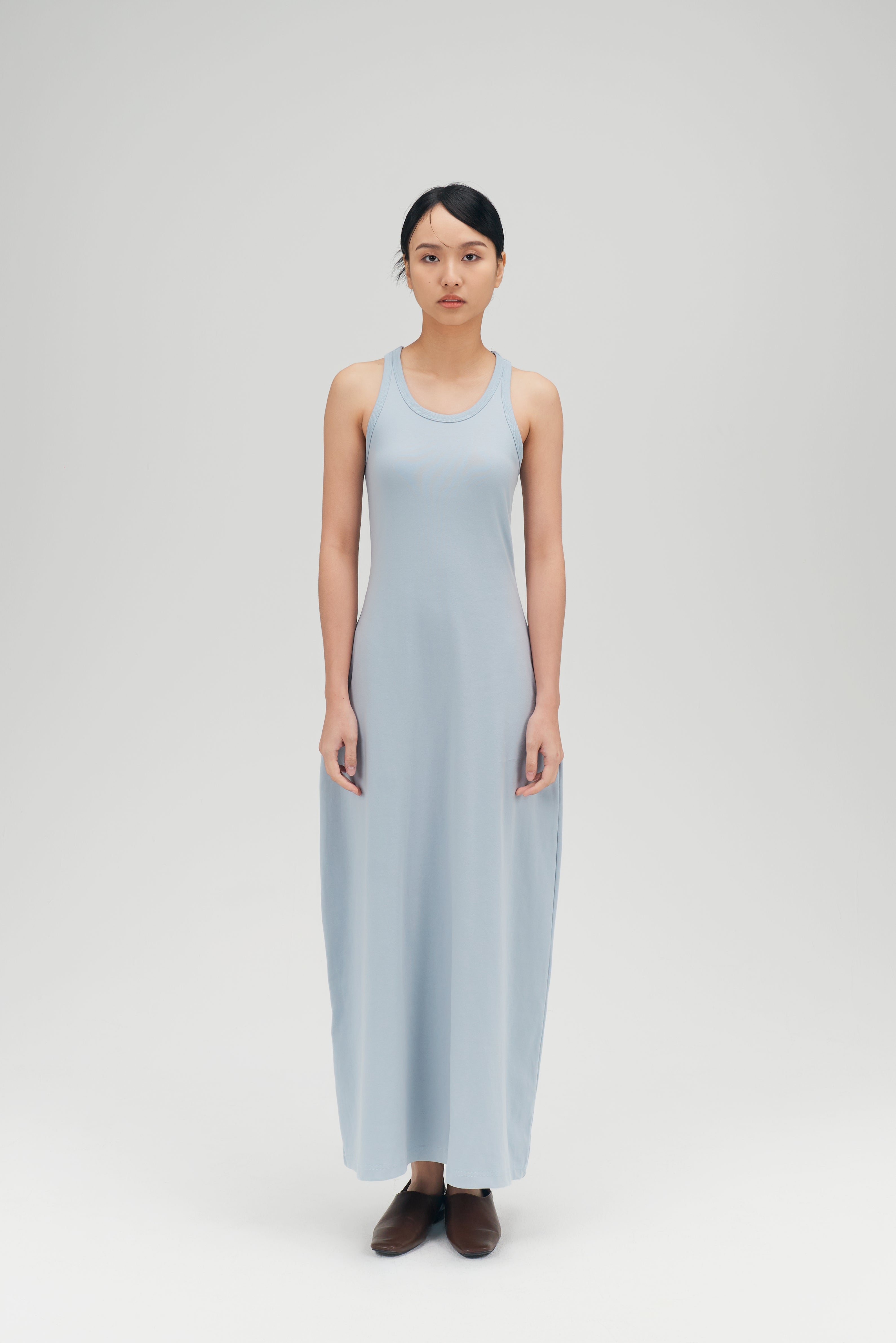 Classic - Irregular Back Tank Bra Dress (Blue)