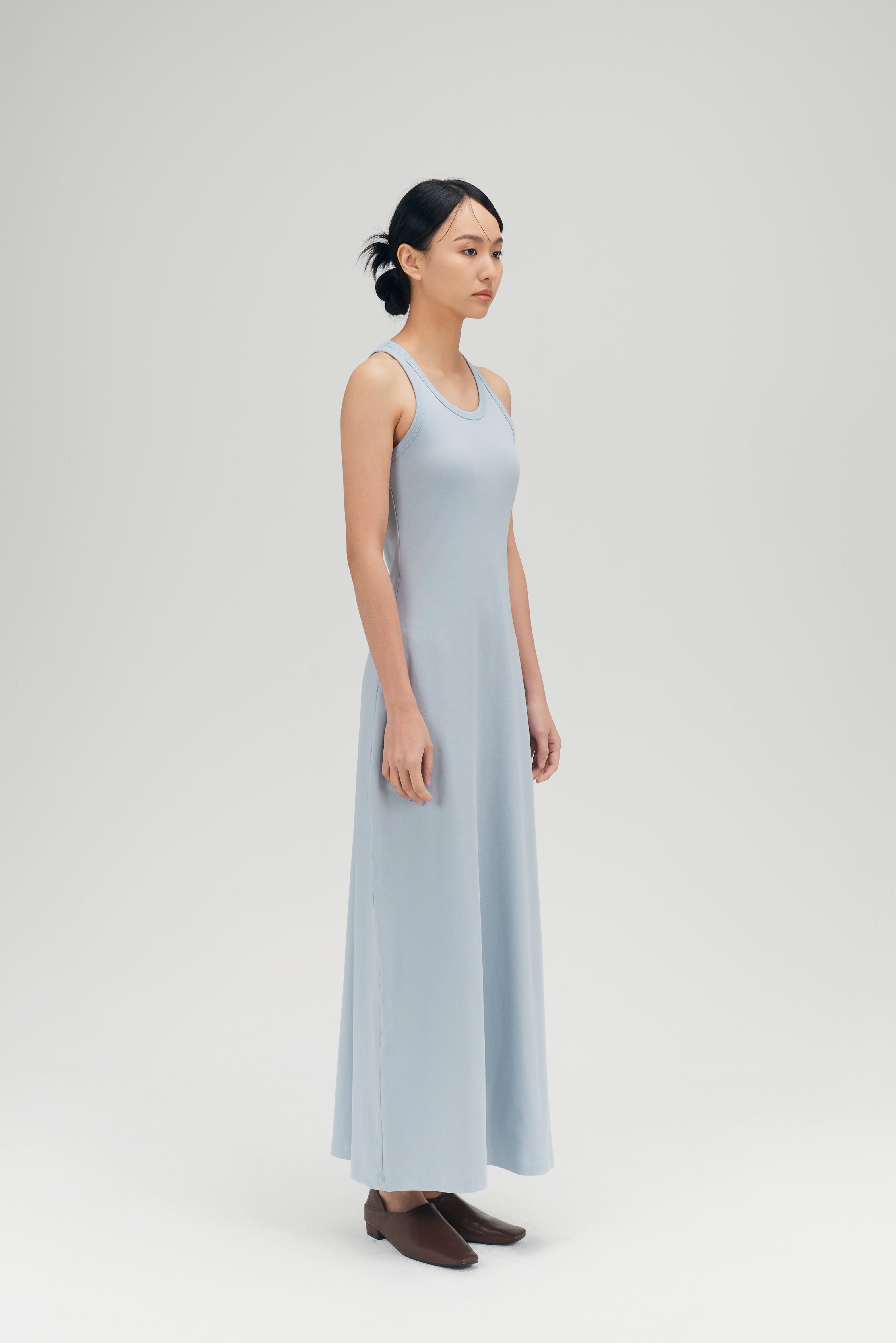 Classic - Irregular Back Tank Bra Dress (Blue)