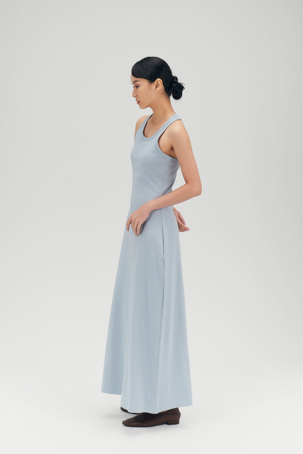 Classic - Irregular Back Tank Bra Dress (Blue)