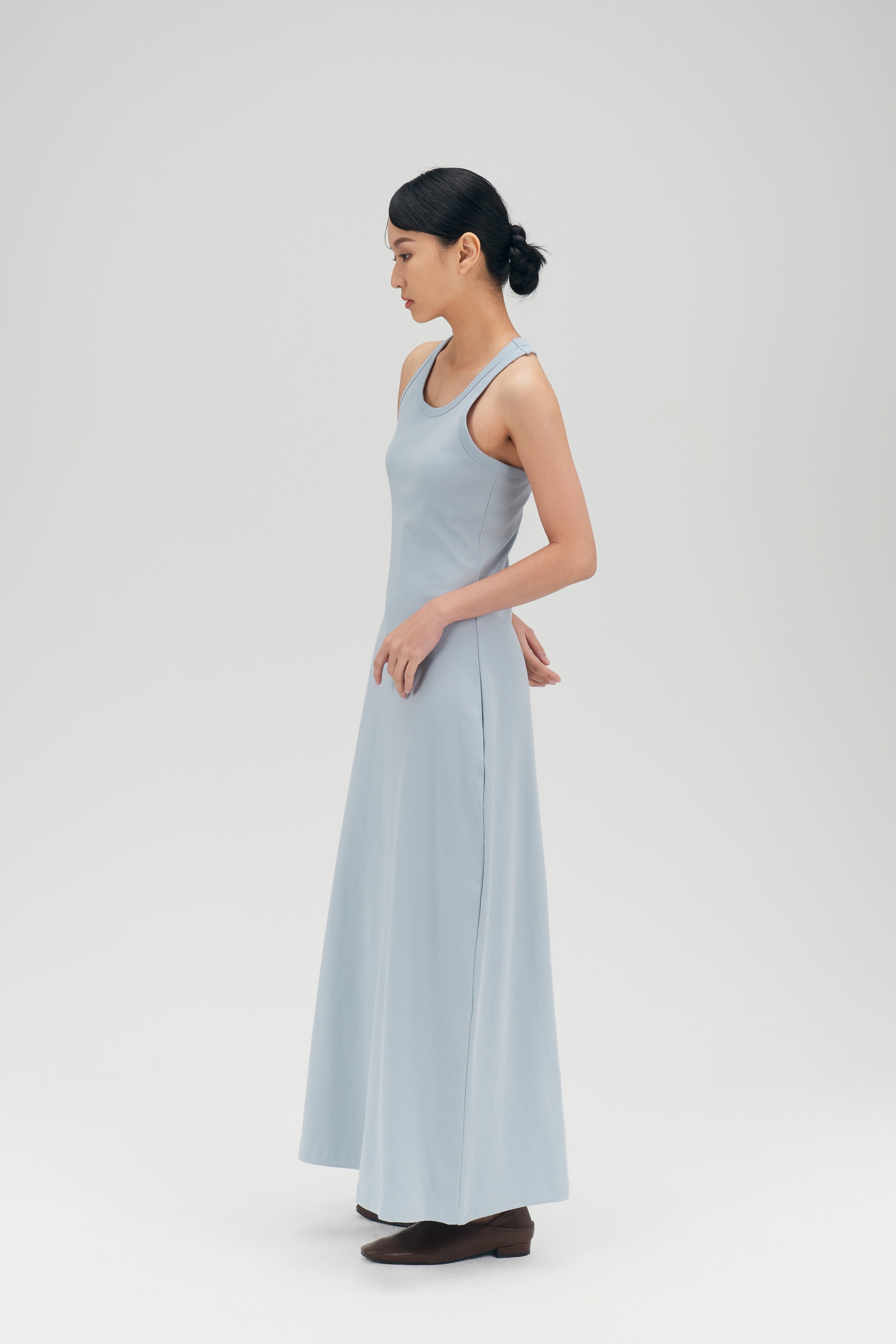 Classic - Irregular Back Tank Bra Dress (Blue)