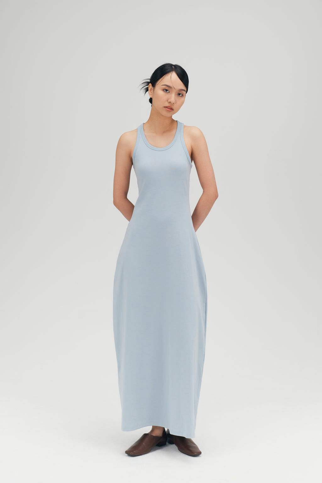 Classic - Irregular Back Tank Bra Dress (Blue)