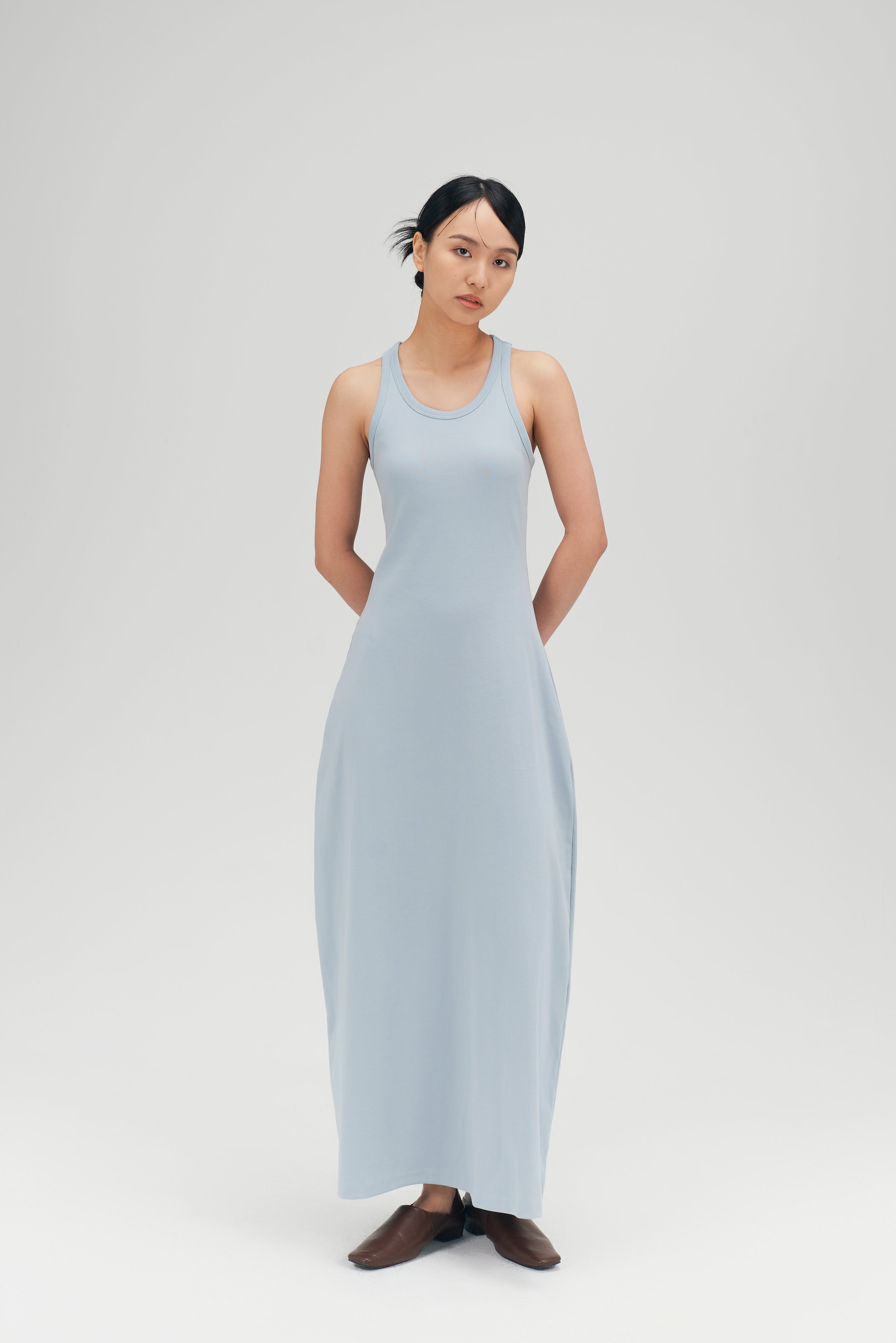 Classic - Irregular Back Tank Bra Dress (Blue)