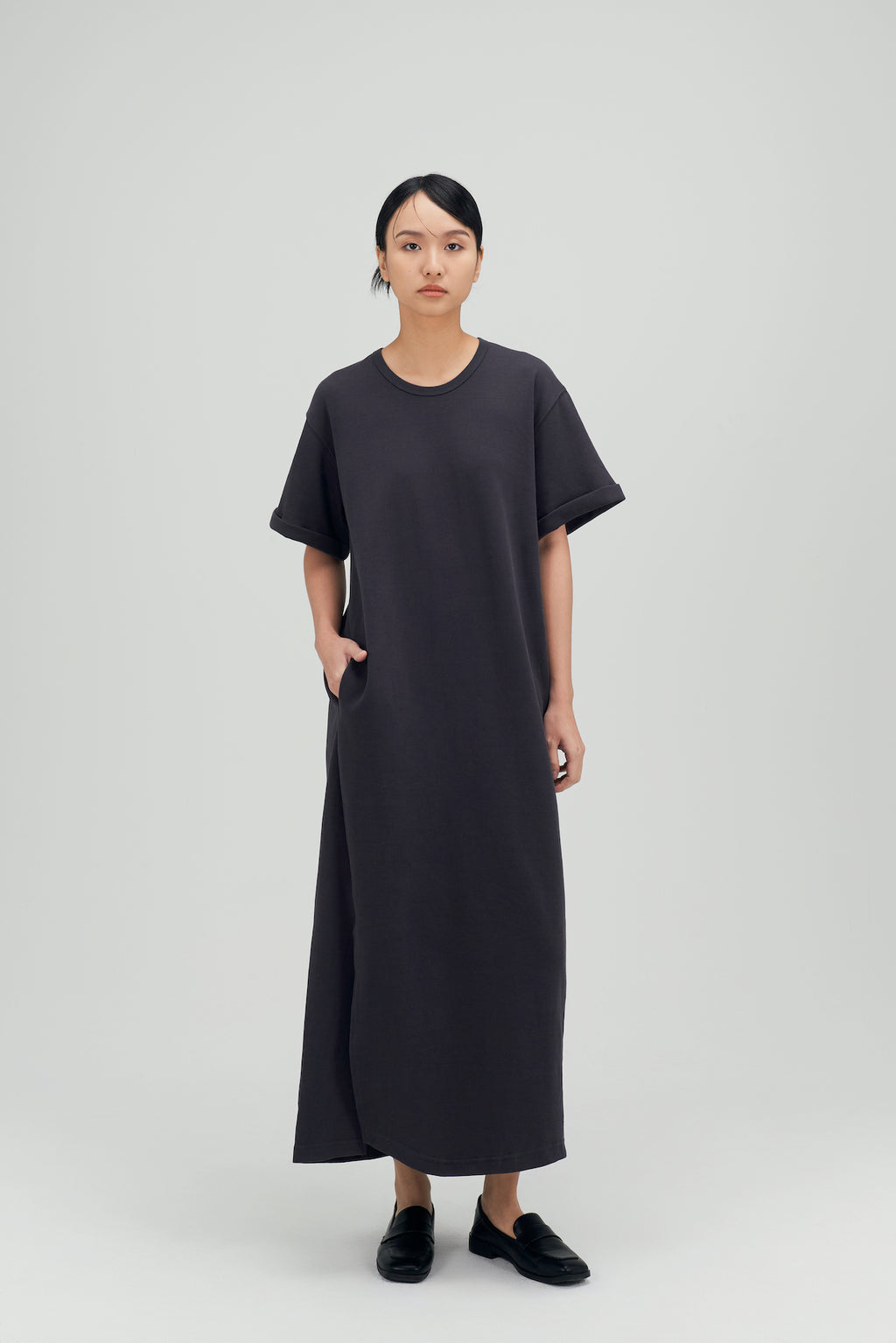 Classic - Cloud Cotton Long Dress (Dark Grey)