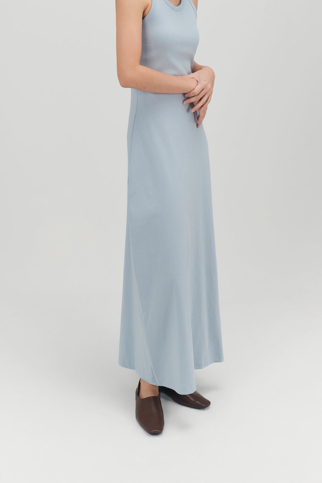 Classic - Irregular Back Tank Bra Dress (Blue)