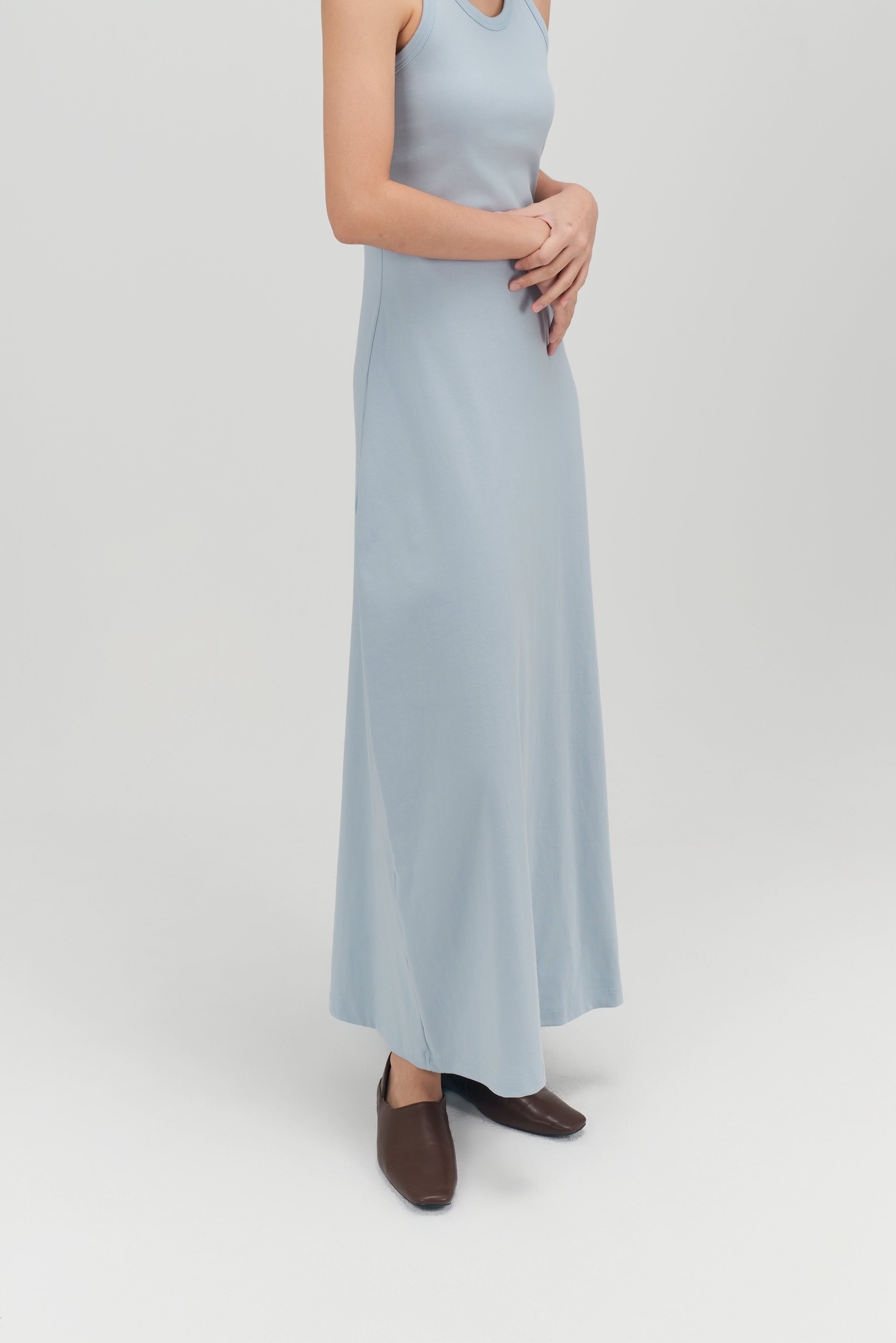 Classic - Irregular Back Tank Bra Dress (Blue)
