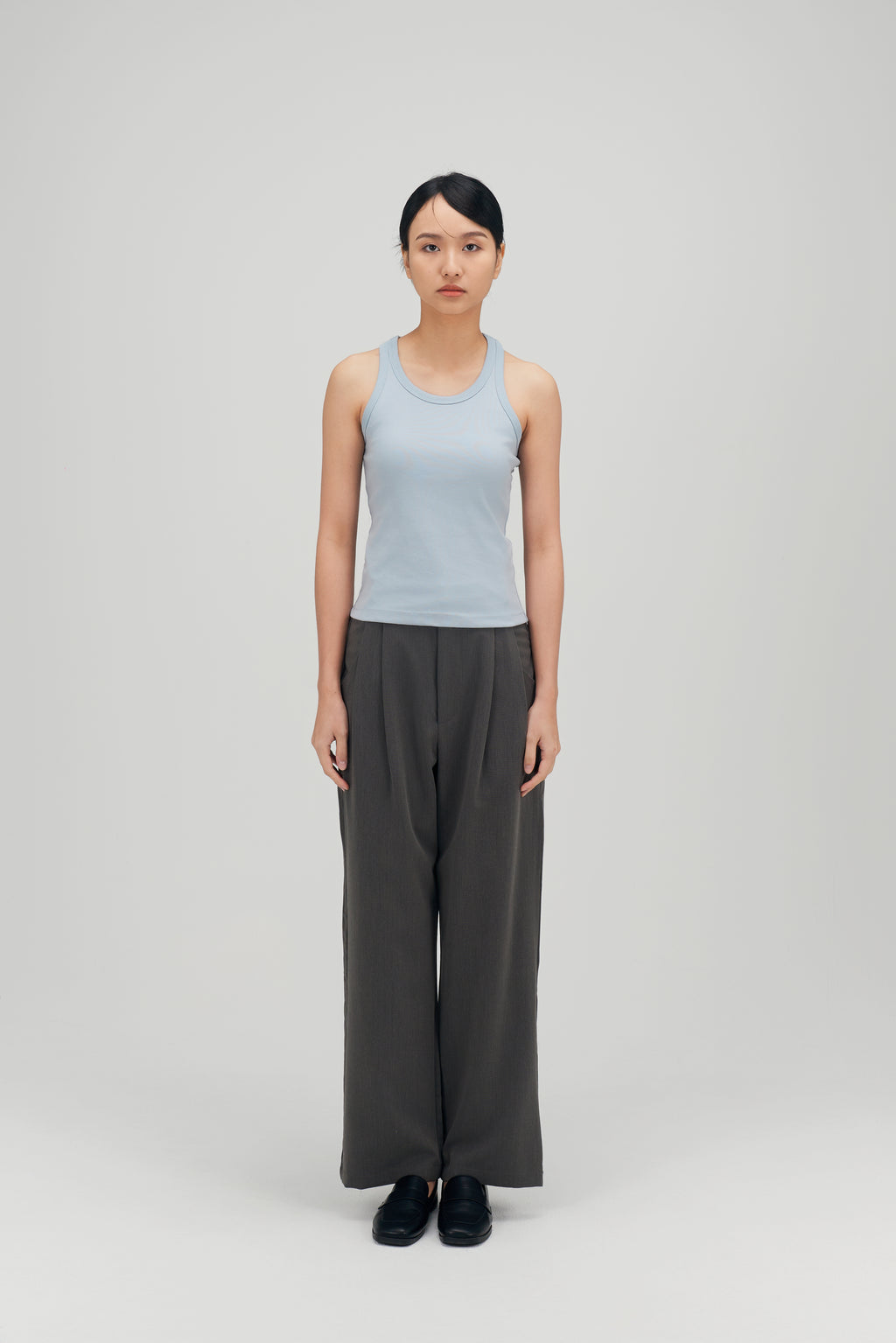 Classic - Irregular Back Tank Bra Top (Blue)