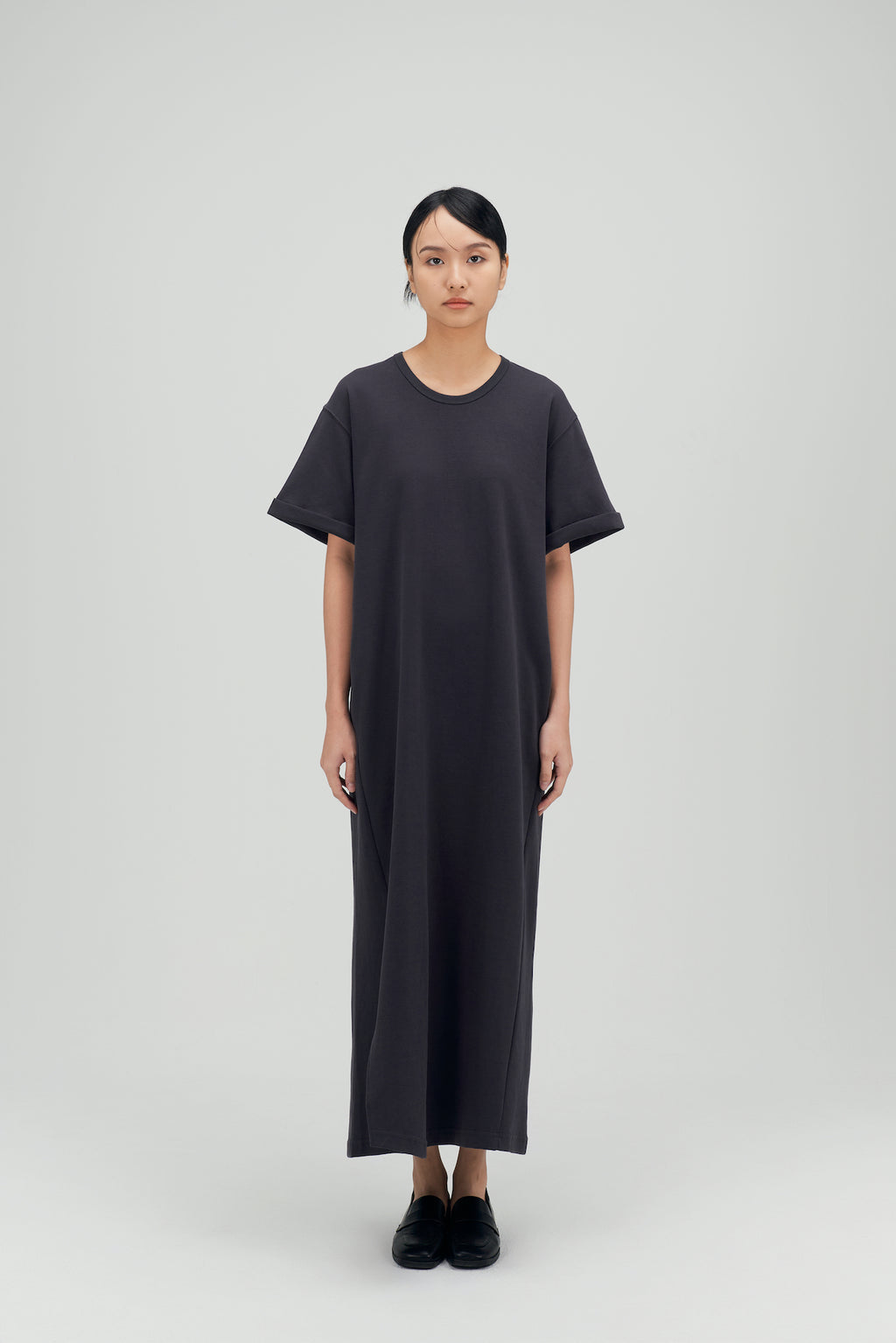 Classic - Cloud Cotton Long Dress (Dark Grey)