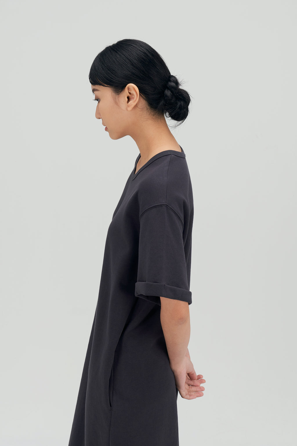 Classic - Cloud Cotton Long Dress (Dark Grey)