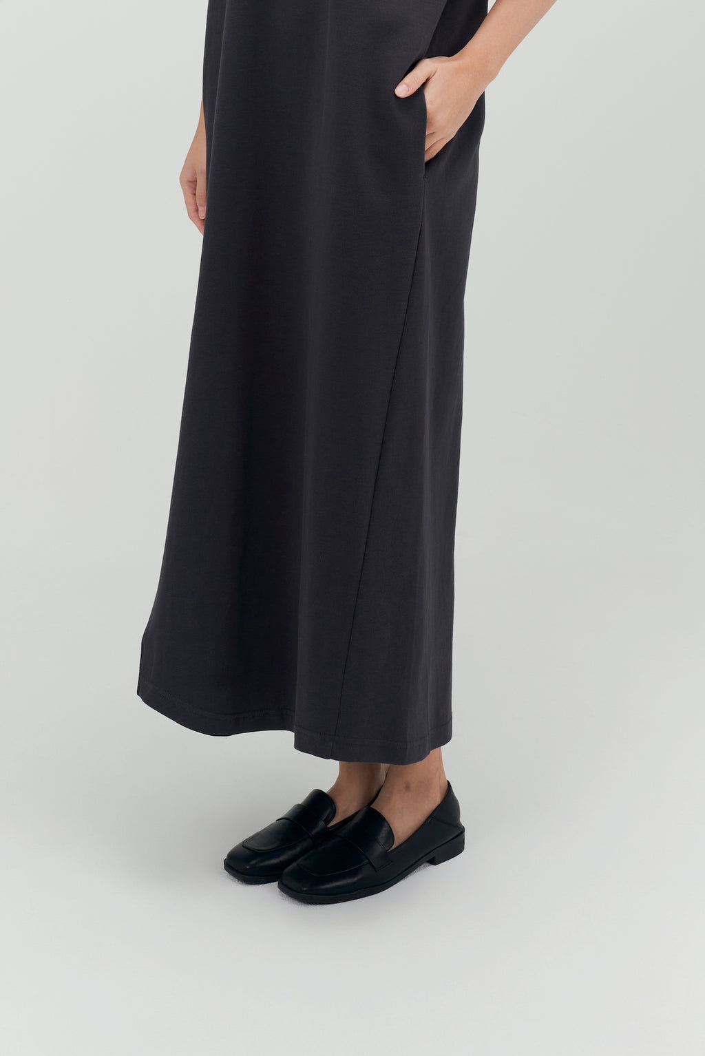 Classic - Cloud Cotton Long Dress (Dark Grey)