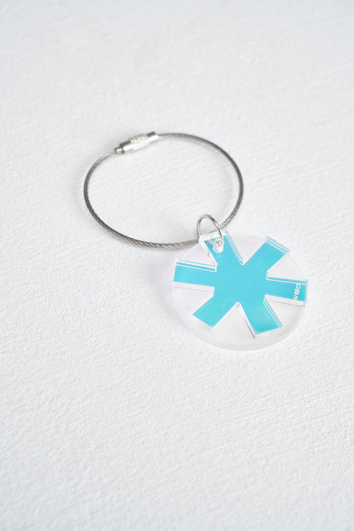 "Glow Gently, Live Fully" Sparkle Keyring (Snow)