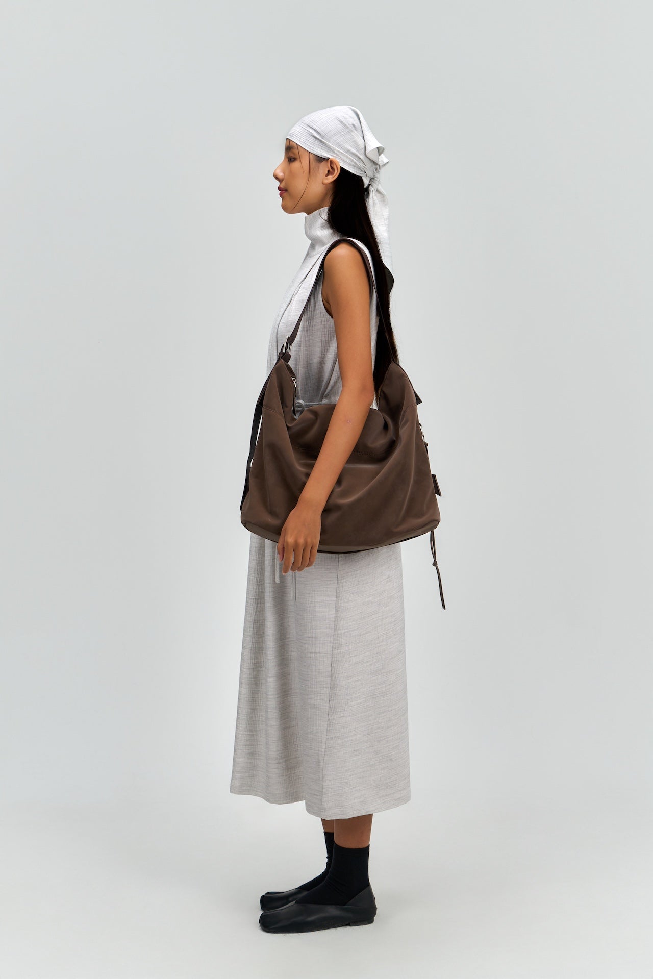 Large Soft Snow Leather Bag (Espresso)