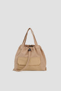 Subtle Holiday Edit | Small Classic Nylon Tote (Sand Shimmer)