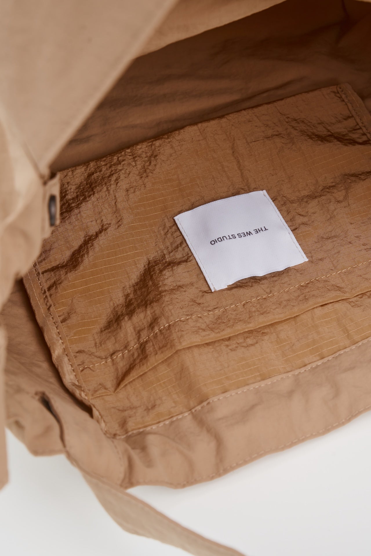 Subtle Holiday Edit | Small Classic Nylon Tote (Sand Shimmer)