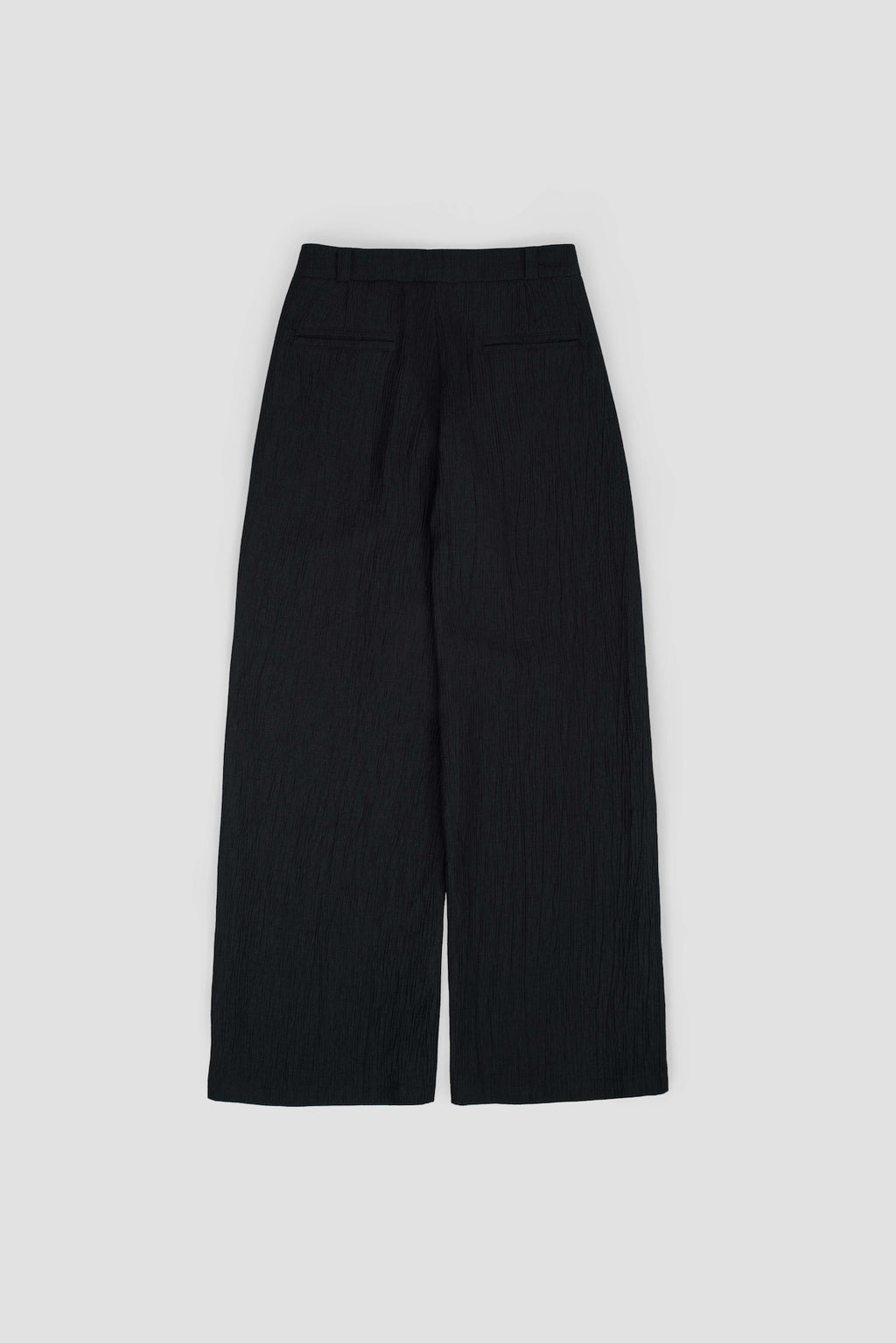 Tri Pleated Belted Trousers (Black)