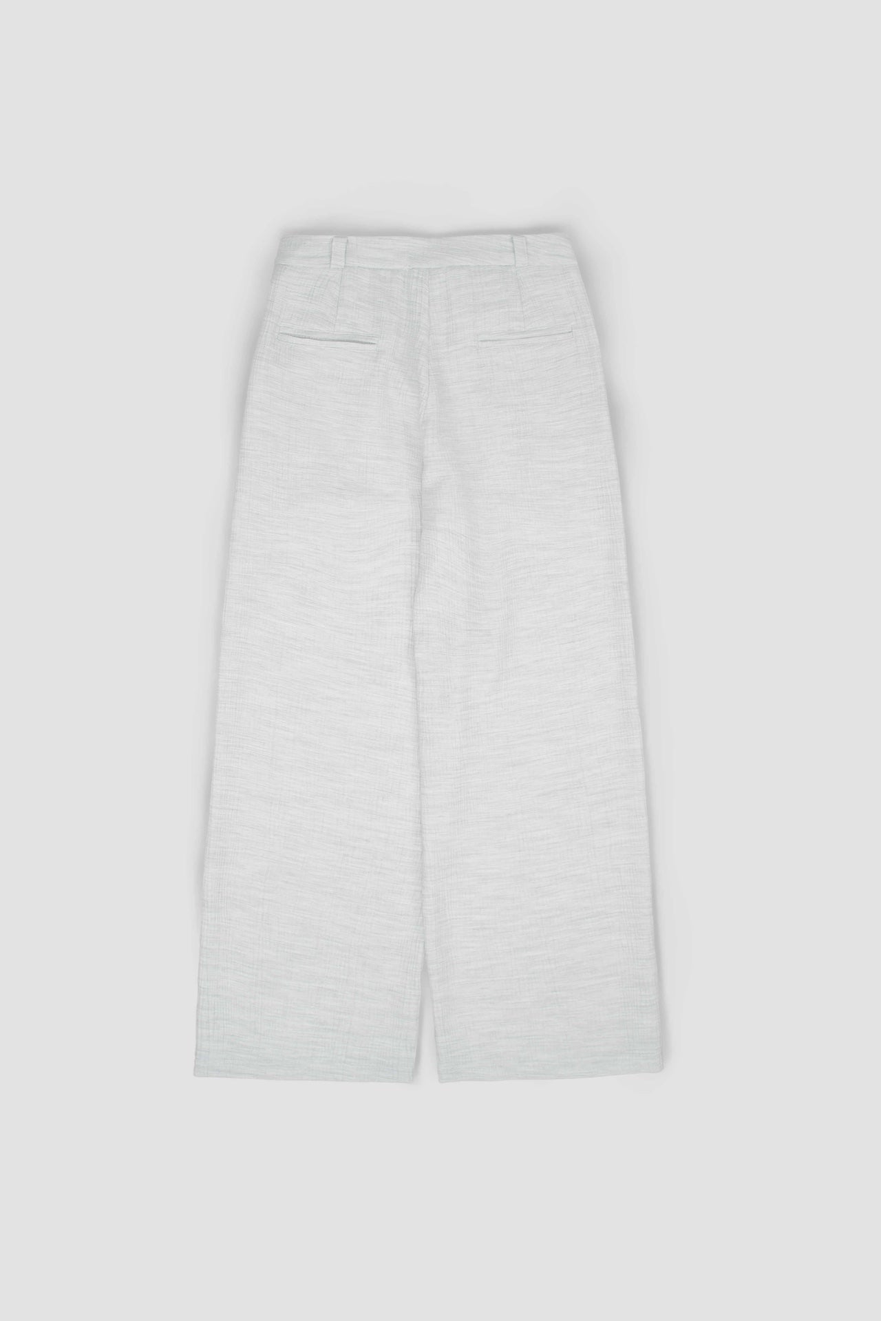 Tri Pleated Belted Trousers (Grey)