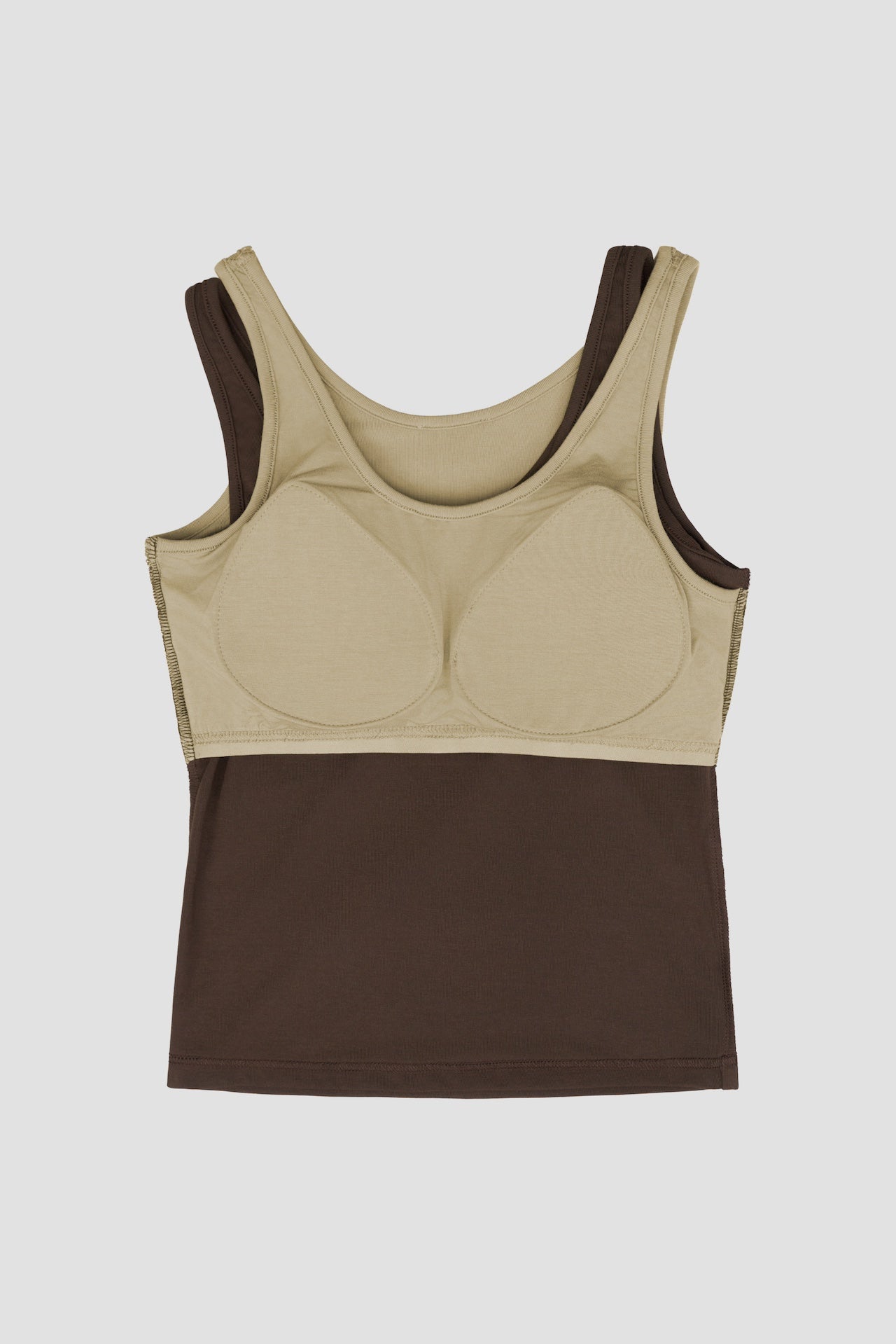 WES x SO | Two Piece Tank Bra Top (Cream / Rust)