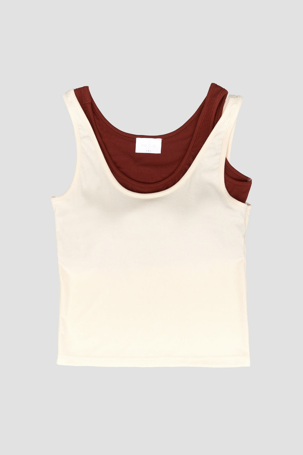 WES x SO | Two Piece Tank Bra Top (Cream / Rust)