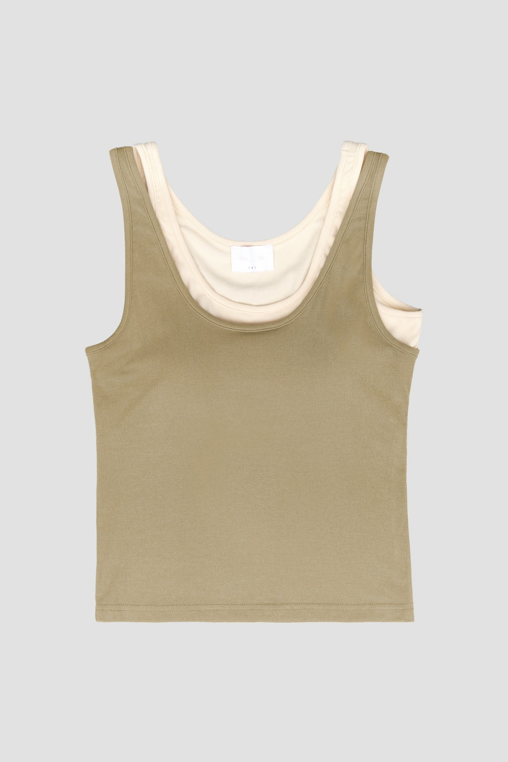 WES x SO | Two Piece Tank Bra Top (Khaki / Cream)