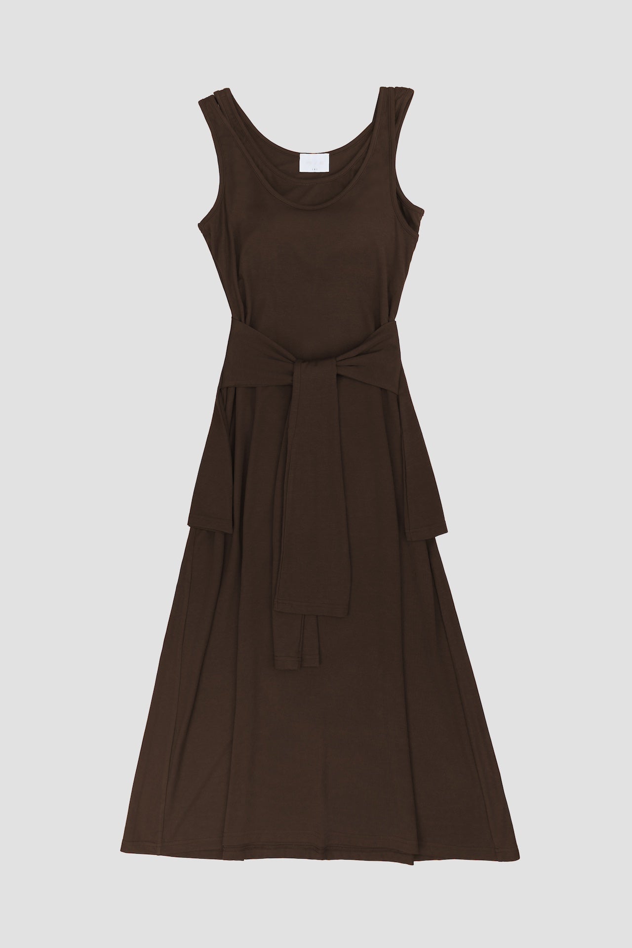 WES x SO | Waist Tie Tank Bra Dress (Brown)