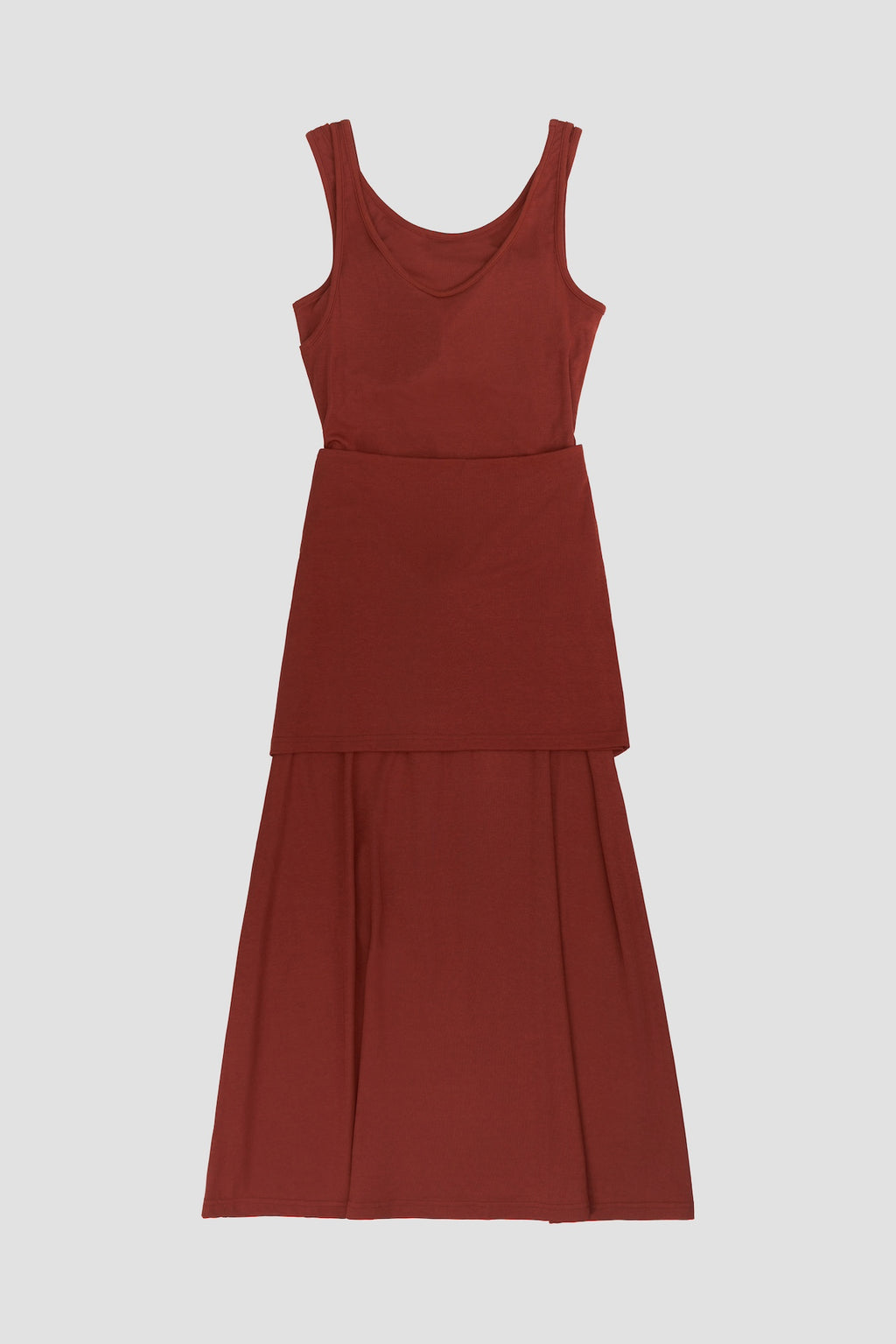 WES x SO | Waist Tie Tank Bra Dress (Rust)